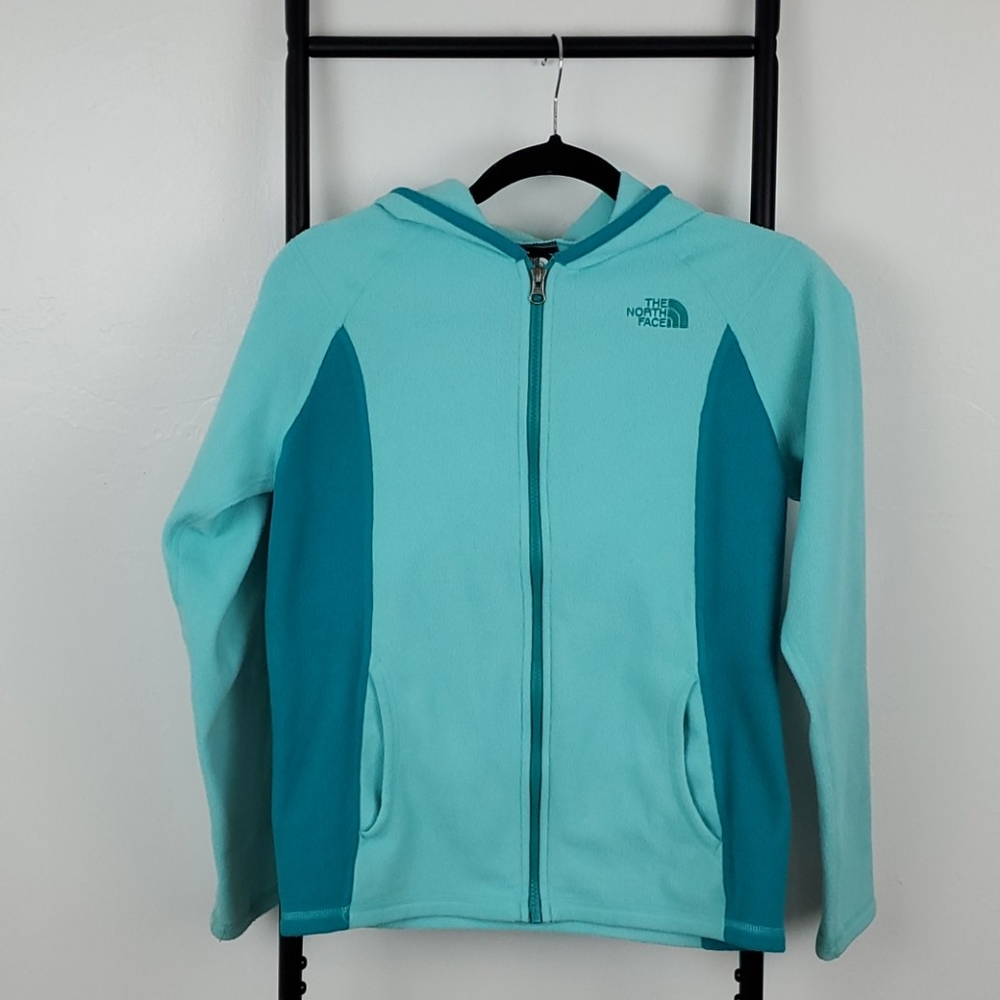 The North Face fleece full zipper jacket girl size L